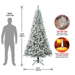 7.5 ft. Acacia Flocked Tree