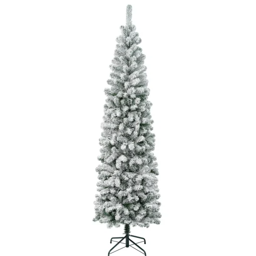 7.5 ft. Acacia Pencil Slim Flocked Tree