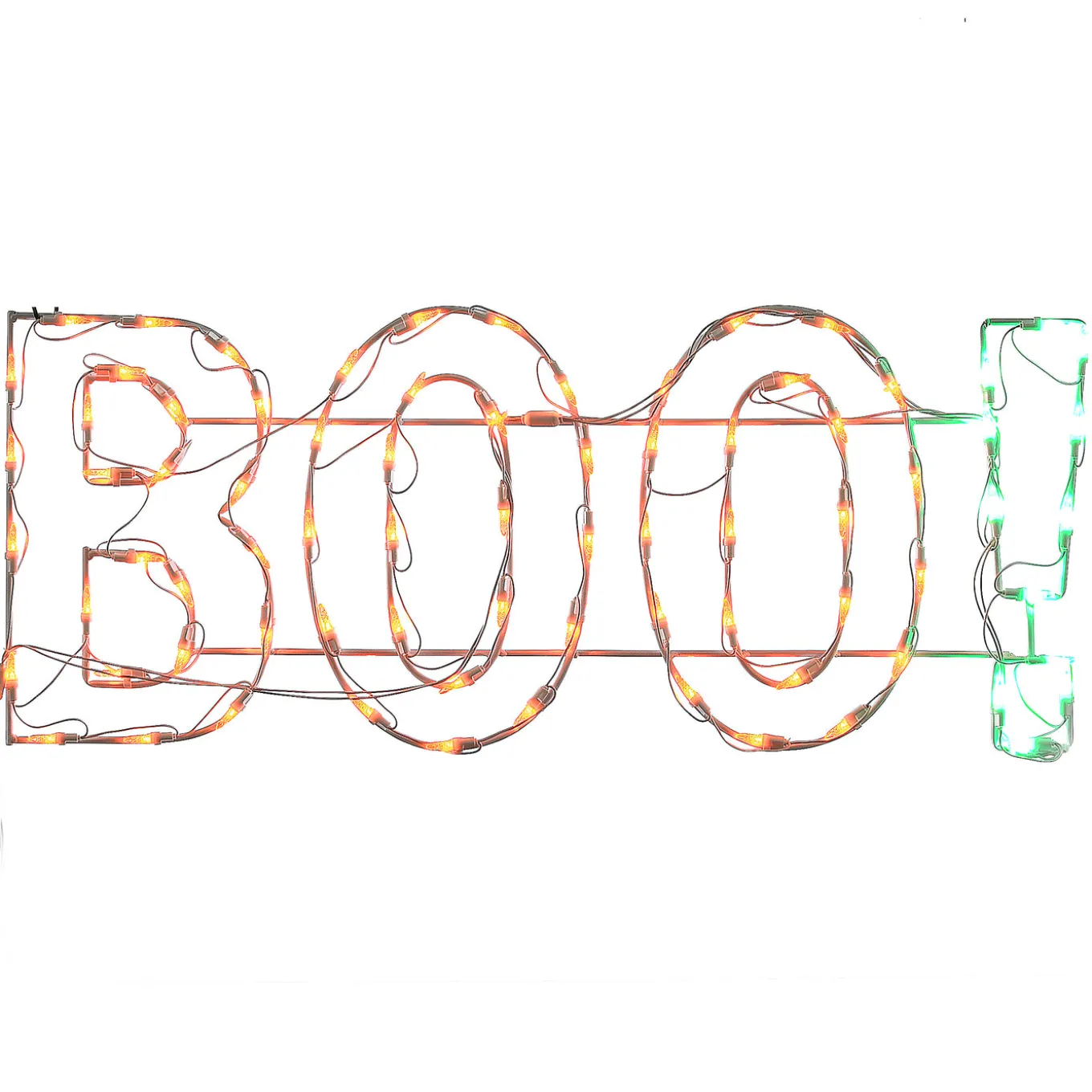 3 ft. Halloween BOO Lighted Sign Decoration with LED Lights