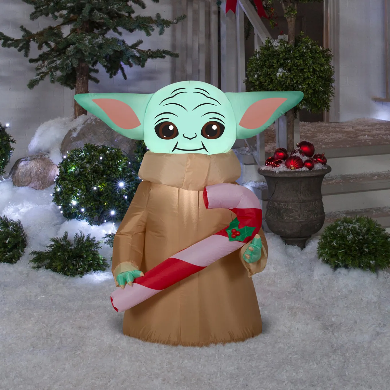 3.5 ft. Inflatable Baby Yoda with LED Lights