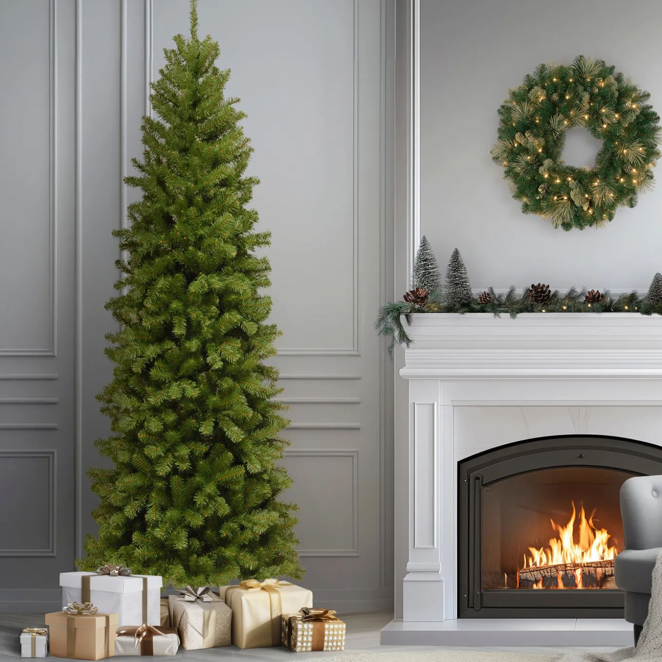 9 ft. North Valley Spruce Pencil Slim Tree