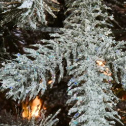 4 ft. Pre-Lit Snowy Morgan Spruce Tree with Clear Lights