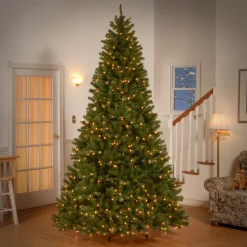 9 ft. Pre-Lit Aberdeen Blue Spruce Tree with Light Parade LED Lights