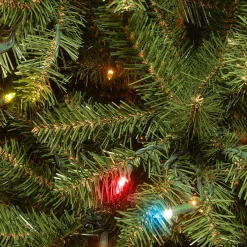 7 ft. Pre-Lit Aspen Spruce Slim Tree with Multicolor Lights