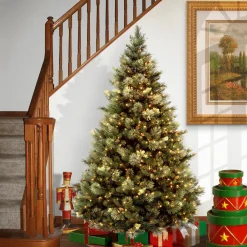 7 ft. Pre-Lit Carolina Pine Tree with Clear Lights