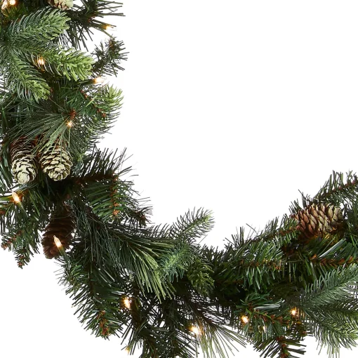 9 ft. Pre-Lit Carolina Pine Garland with LED Lights