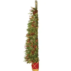 6 ft. Pre-Lit Colonial Collection Slim Tree with Clear Lights