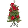 3 ft. Pre-Lit Colonial Pencil Slim Tree with Clear Lights
