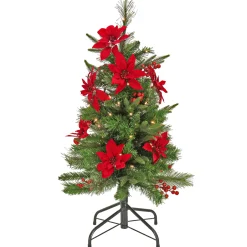 3 ft. Pre-Lit Colonial Pencil Slim Tree with Clear Lights