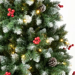 7.5 ft. Pre-Lit Cullen Slim Tree with Warm White LED Lights