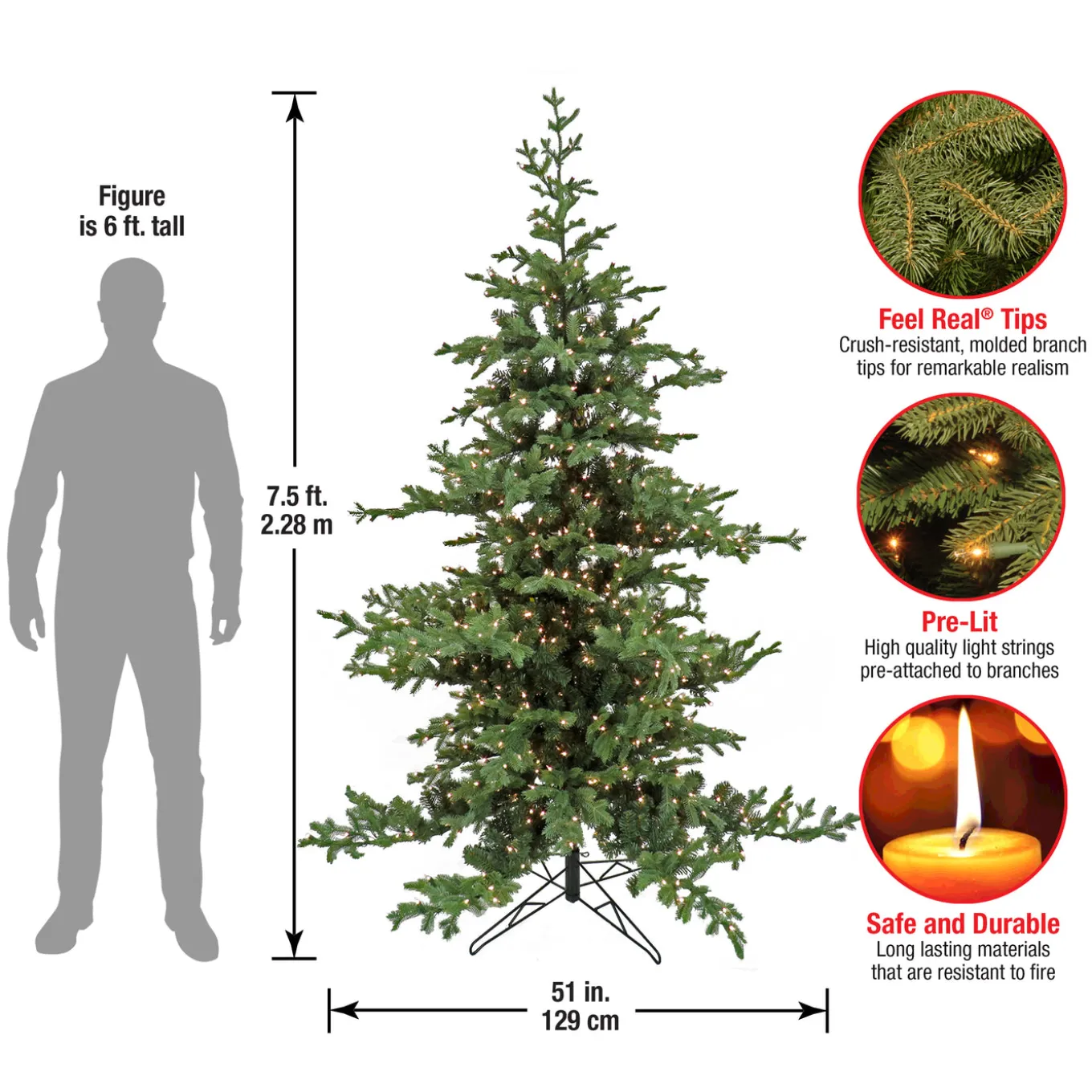 7.5 ft. Pre-Lit Decorator Tree