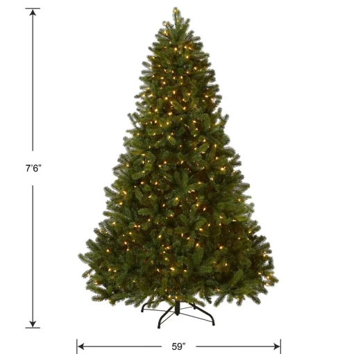 7.5 ft. Pre-Lit Downswept Douglas Fir Tree with Dual Color LED Lights