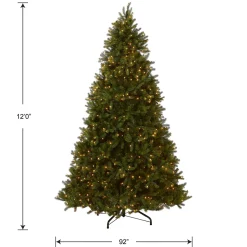 12 ft. Pre-Lit Downswept Douglas Fir Tree with Clear Lights