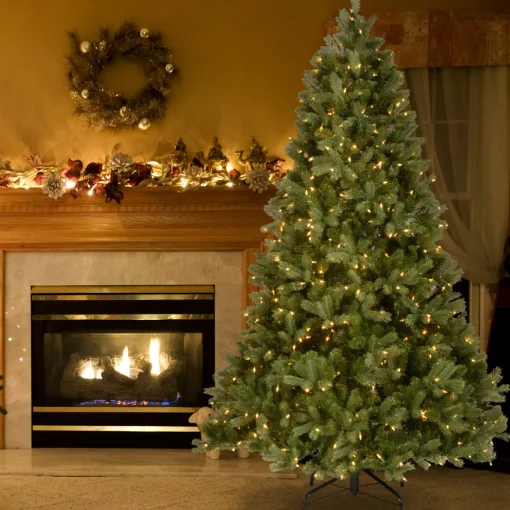 9 ft. Pre-Lit Downswept Douglas Fir Tree with Dual Color LED Lights