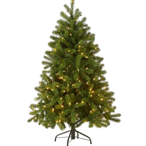 4.5 ft. Pre-Lit Downswept Douglas Fir Tree with Dual Color LED Lights