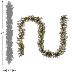 9 ft. Pre-Lit Dunhill Fir Garland with Clear Lights