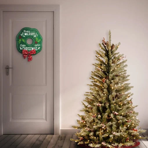 4.5 ft. Pre-Lit Dunhill Fir Slim Tree with Clear Lights