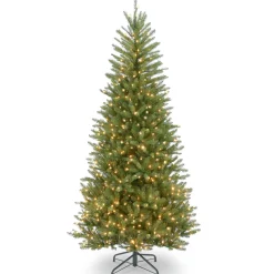 6.5 ft. Pre-Lit Dunhill Fir Slim Tree with Clear Lights