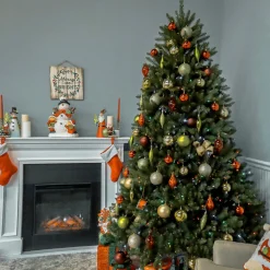 7.5 ft. Pre-Lit Dunhill Fir Tree with Multicolor Lights