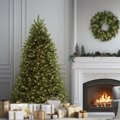7.5 ft. Pre-Lit Dunhill Fir Tree with White Lights