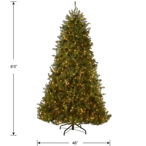 6 ft. Pre-Lit Dunhill Fir Tree with Clear Lights