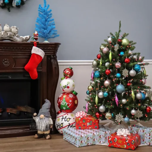 4.5 ft. Pre-Lit Dunhill Fir Tree with Multicolor Lights