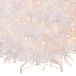 6.5 ft. Pre-Lit Dunhill Fir White Tree with Clear Lights