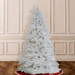 6.5 ft. Pre-Lit Dunhill Fir White Tree with Clear Lights