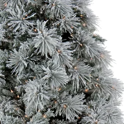 6.5 ft. Pre-Lit Flocked Bavarian Pine Tree