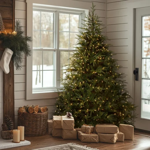 7.5 ft. Pre-Lit Fraser Grande Tree with Dual Color LED Lights