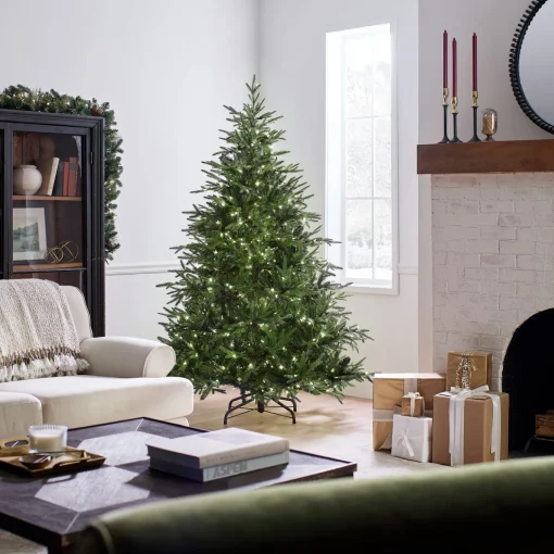 6.5 ft. Pre-Lit Fraser Grande Tree with Dual Color LED Lights