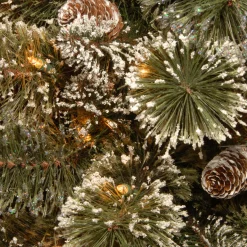 2 ft. Pre-Lit Glittery Bristle Tree with LED Lights
