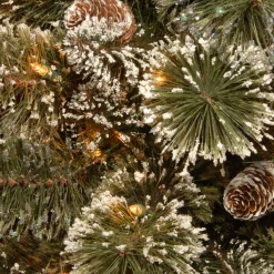 3 ft. Pre-Lit Glittery Bristle Tree with LED Lights