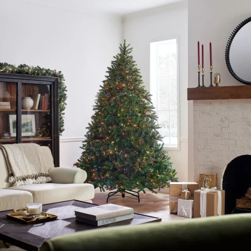 7.5 ft. Pre-Lit Jersey Fraser Fir Tree with Multicolor Lights