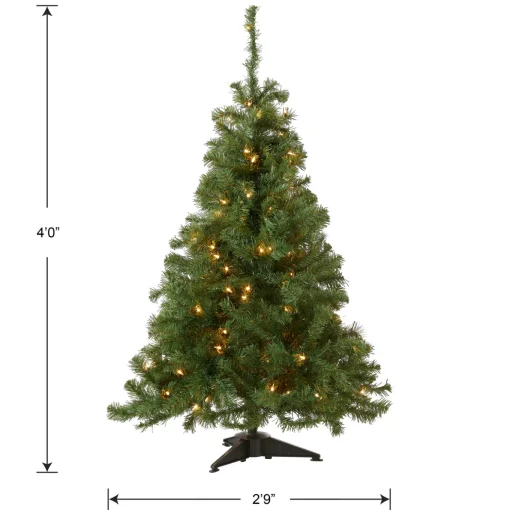 4 ft. Pre-Lit Kincaid Spruce Tree with Clear Lights