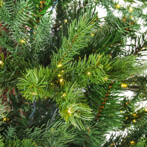 9 ft. Pre-Lit Lark Pine Medium Tree with Warm White LED Rice Lights