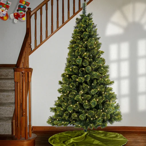 7 ft. Pre-Lit Maine Pine Tree with LED Lights