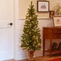 5 ft. Pre-Lit Montclair Spruce Slim Tree with Clear Lights