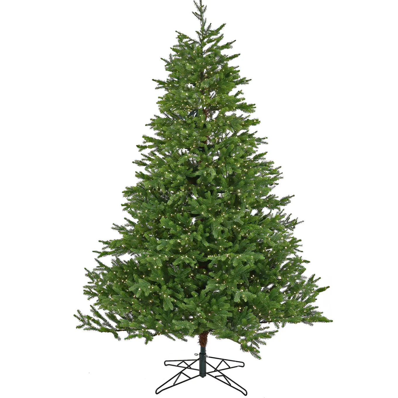 10 ft. Pre-lit Noble Fir Hinged Tree with Dual Color Lights