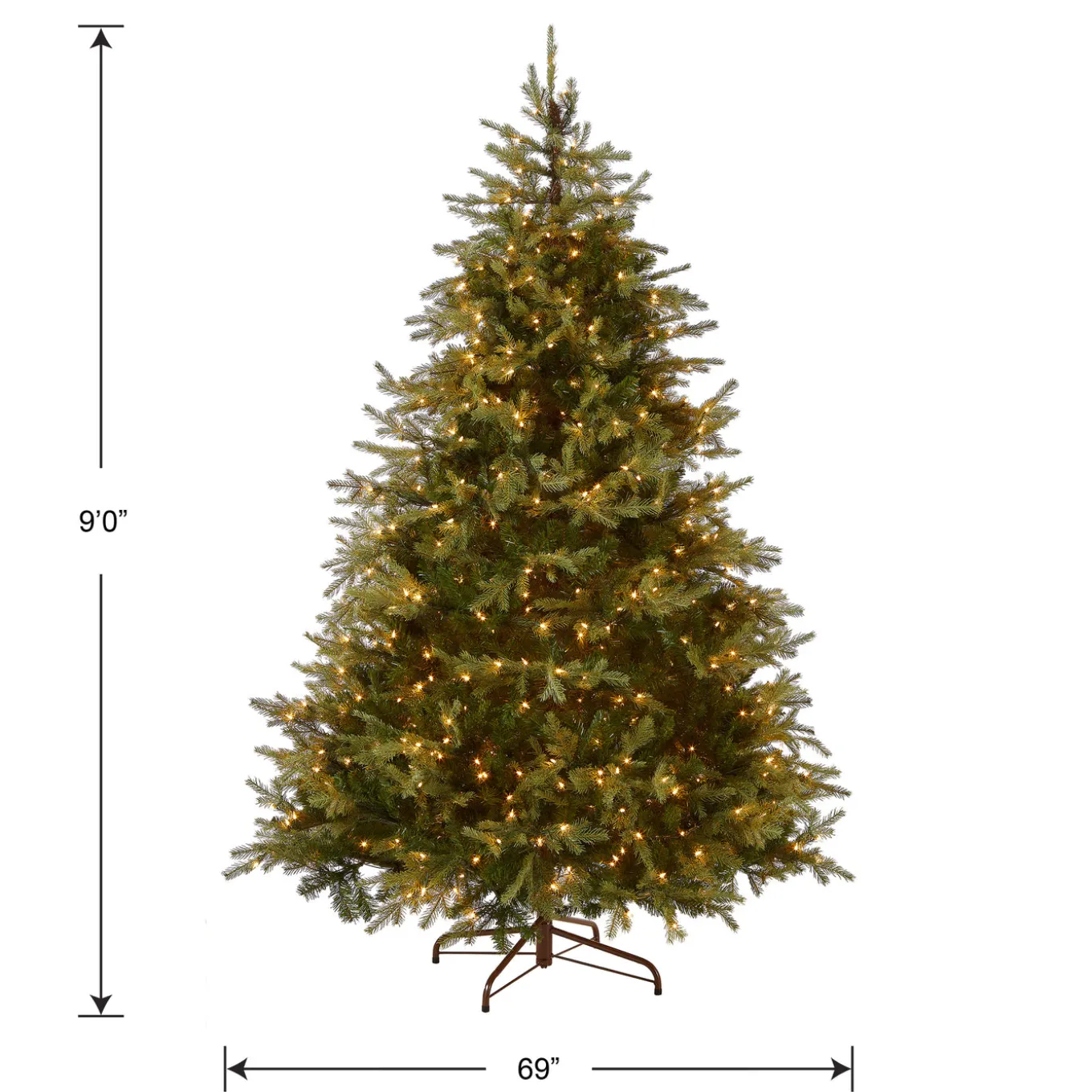9 ft. Pre-Lit Nordic Spruce Medium Tree with Clear Lights