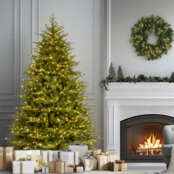 7.5 ft. Pre-Lit Nordic Spruce Medium Tree with Clear Lights