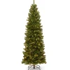 6.5 ft. Pre-Lit North Valley Spruce Pencil Slim Tree with Clear Lights