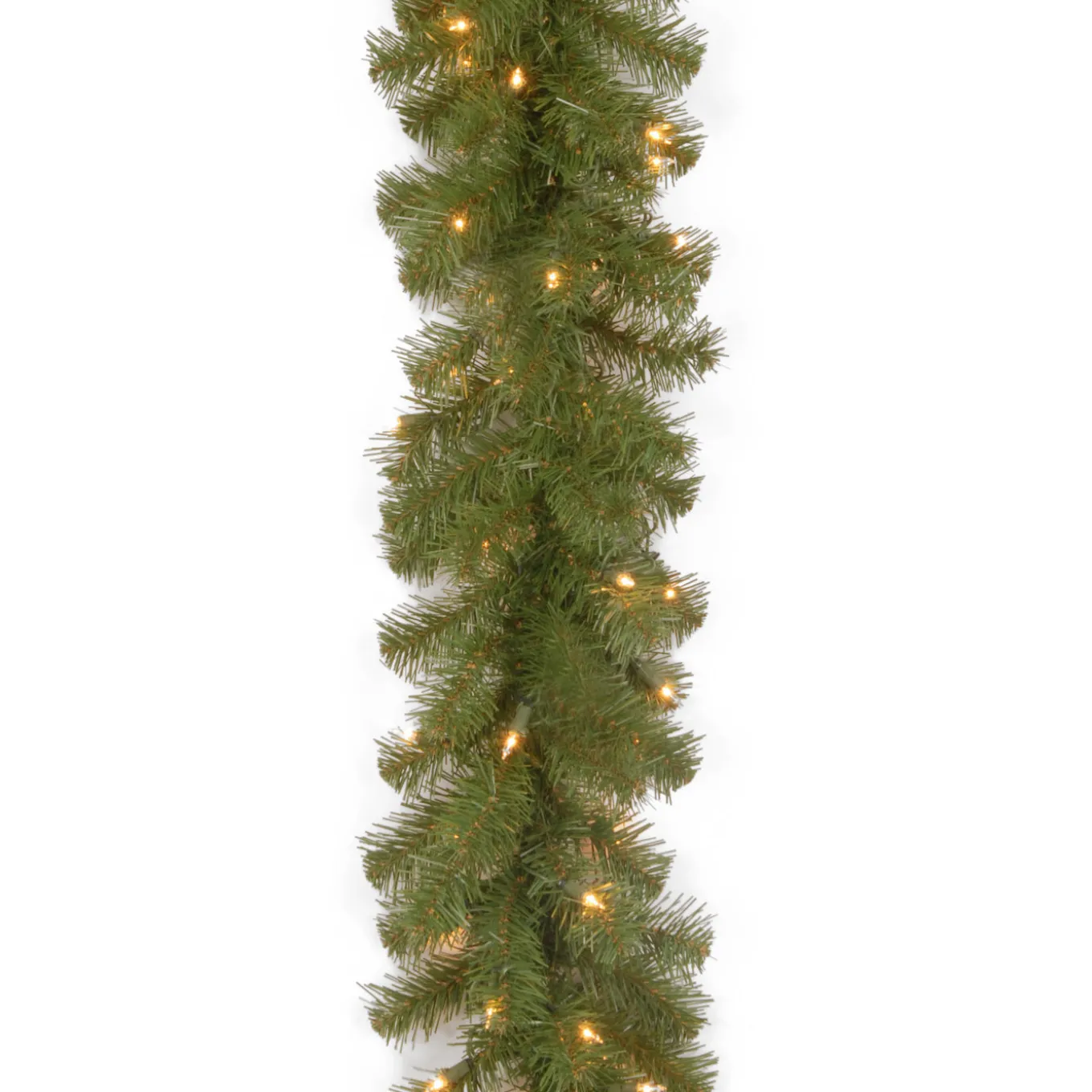 9 ft. Pre-Lit North Valley Spruce Garland with Dual Color LED Lights