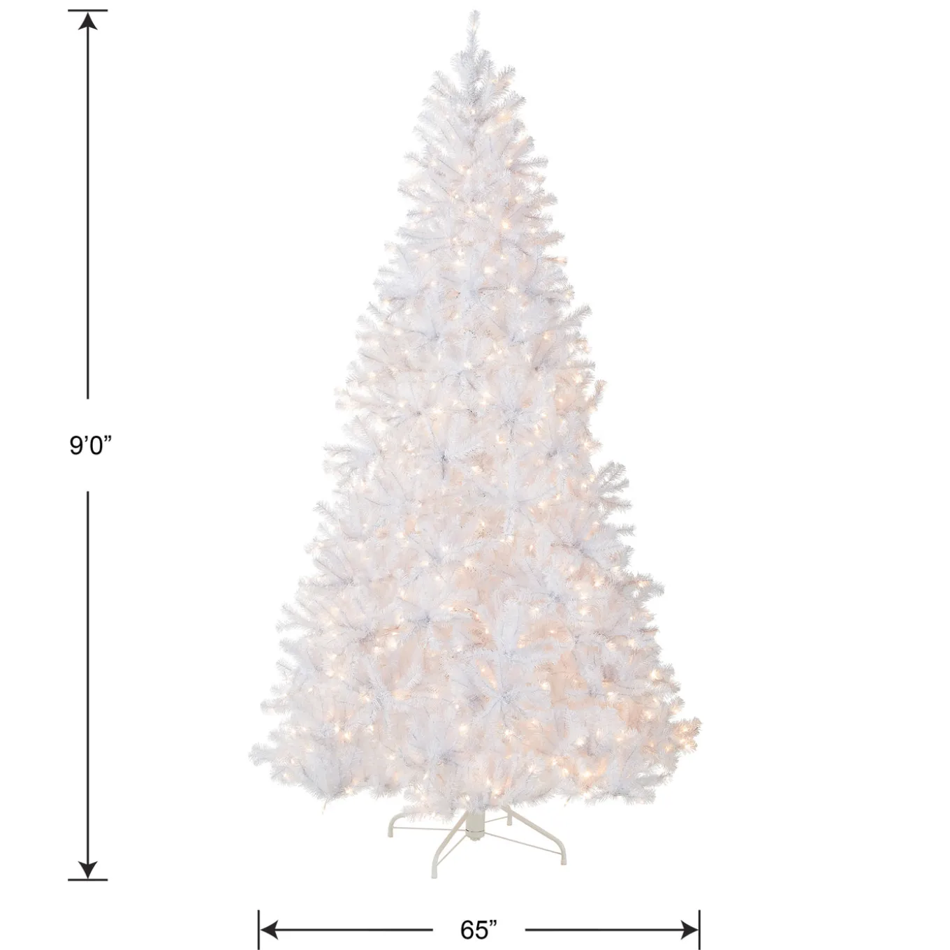 9 ft. Pre-Lit North Valley Spruce White Tree with Clear Lights