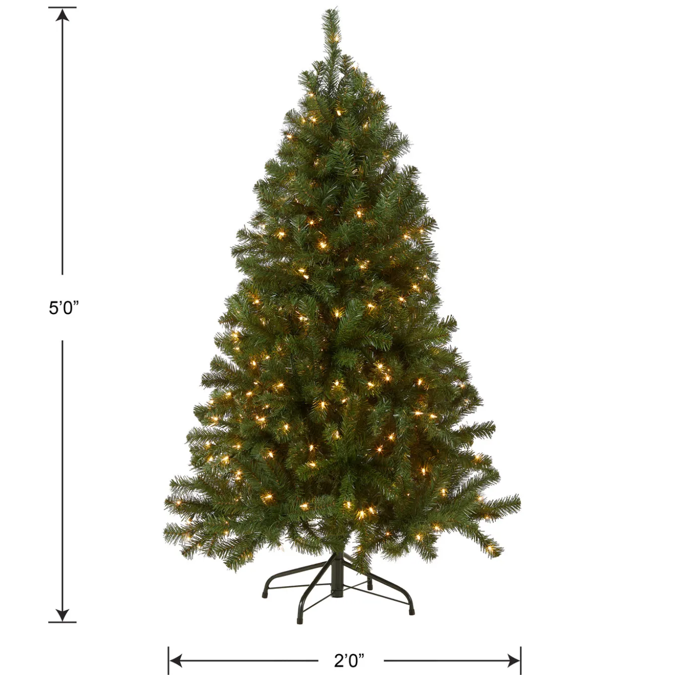 5 ft. Pre-Lit North Valley Spruce Tree with Clear Lights