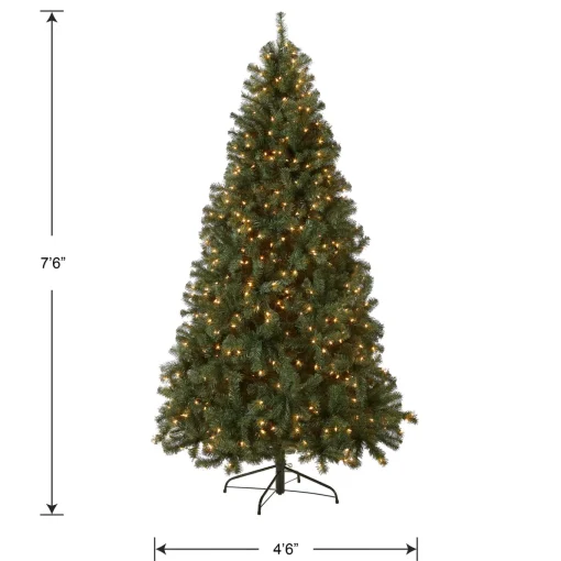7.5 ft. Pre-Lit North Valley Spruce Blue Tree with Clear Lights