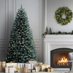 6.5 ft. Pre-Lit North Valley Spruce Blue Tree with Clear Lights