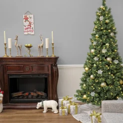 7.5 ft. Pre-Lit Pilchuck Pine Tree with LED Lights