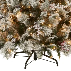7.5 ft. Pre-Lit Snowy Bedford Pine Tree with Clear Lights