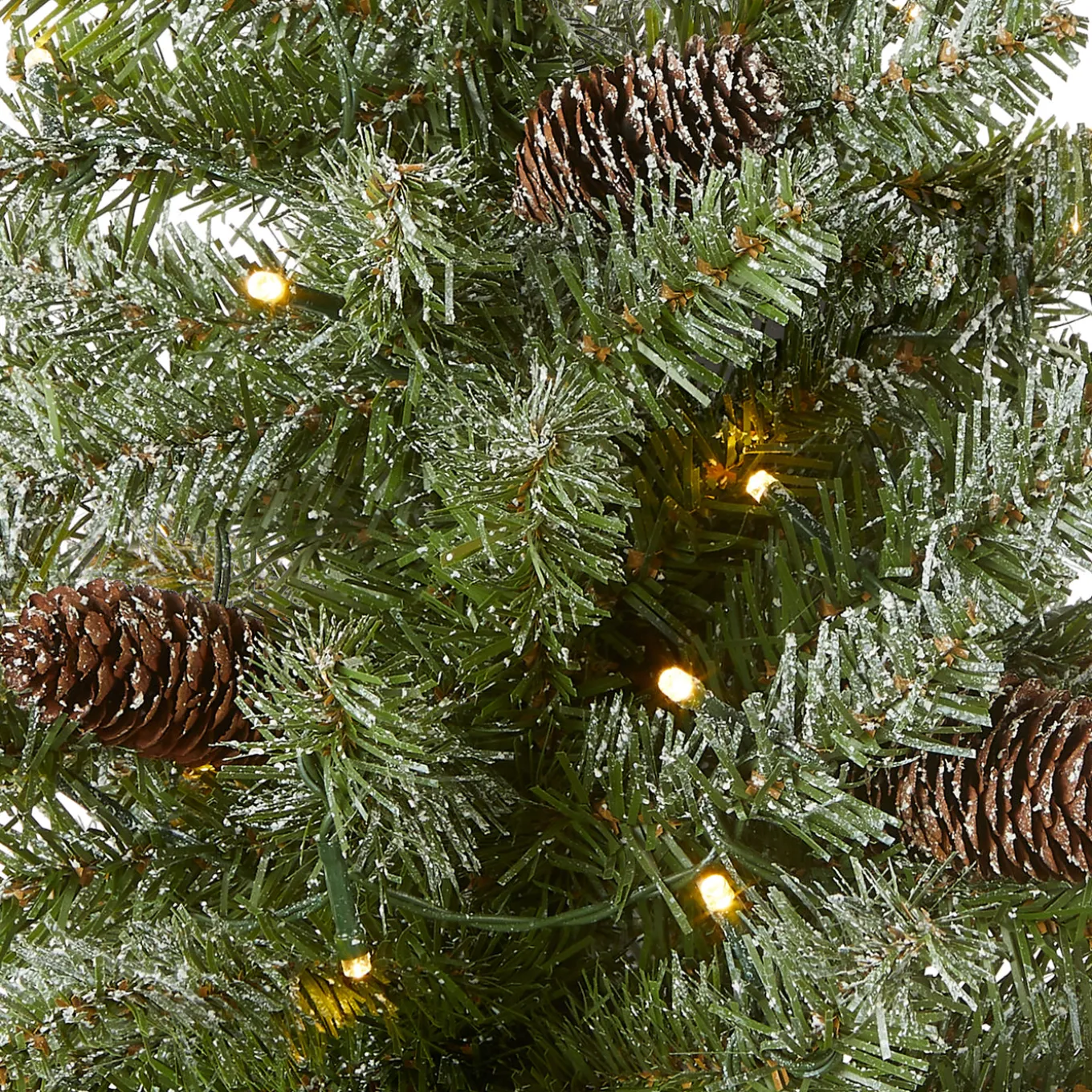 2 ft. Pre-Lit Snowy Concolor Fir Tree with LED Lights